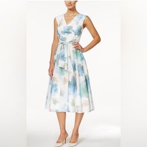 Calvin Klein Floral Midi Fit-&Flare Dress